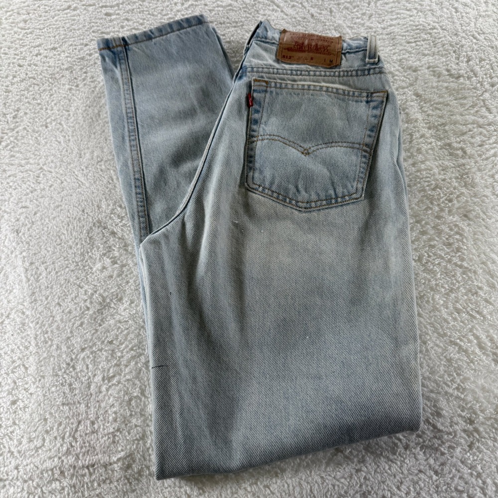 VTG Levi's‎ 512 Jeans Womens 11 Medium Light Wash 90s Denim Slim Straight Leg